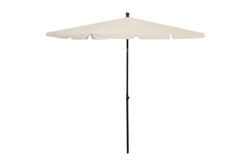 Puutarhan aurinkovarjo tangolla 210x140 cm hiekka - Kerma - Puutarhakalusteet - Aurinkosuoja - Aurinkovarjo