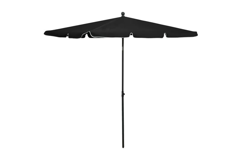Puutarhan aurinkovarjo tangolla 210x140 cm musta - Musta - Puutarhakalusteet - Aurinkosuoja - Aurinkovarjo