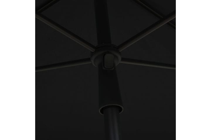 Puutarhan aurinkovarjo tangolla 210x140 cm musta - Musta - Aurinkovarjo