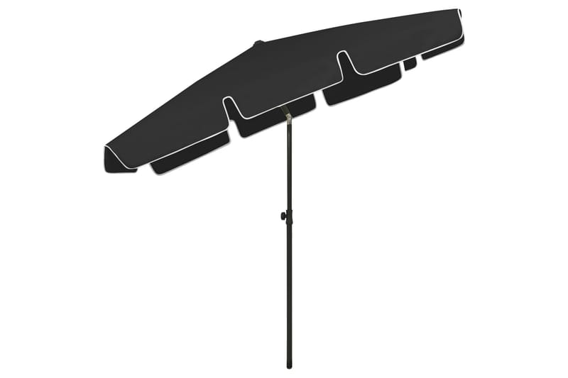 Rantavarjo musta 200x125 cm - Puutarhakalusteet - Aurinkosuoja - Aurinkovarjo