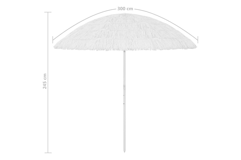 Rantavarjo valkoinen 300 cm - Puutarhakalusteet - Aurinkosuoja - Aurinkovarjo
