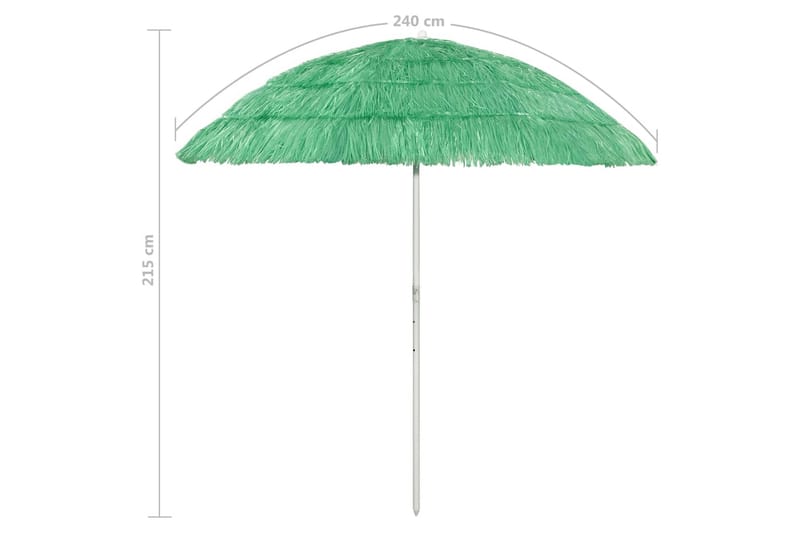 Rantavarjo vihreä 240 cm - Puutarhakalusteet - Aurinkosuoja - Aurinkovarjo