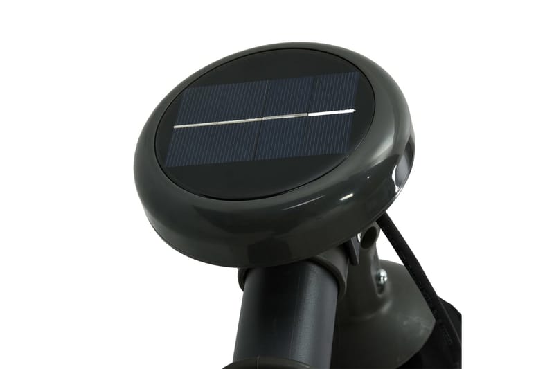 Aurinkovarjo LED-valoilla ja teräspylväällä 300 cm musta - Musta - Puutarhakalusteet - Aurinkosuoja - Aurinkovarjo - Riippuva aurinkovarjo