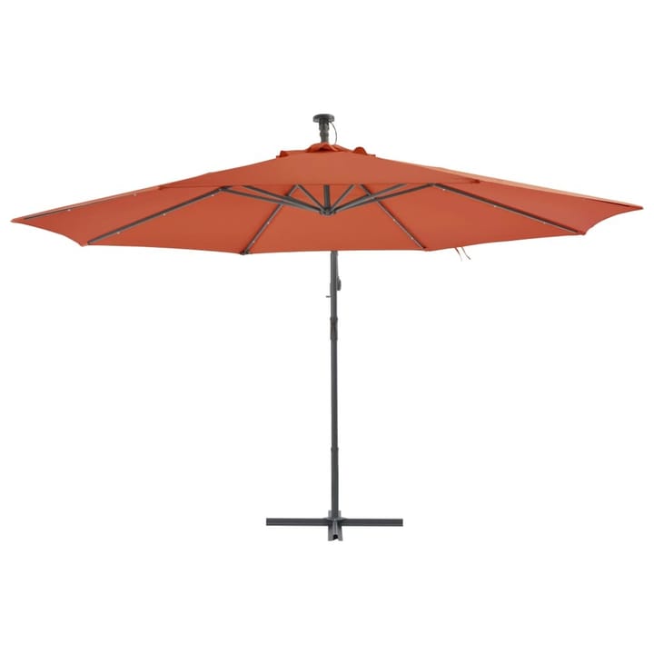Riippuva aurinkovarjo ja alumiinitolppa 350 cm terrakotta - Oranssi - Riippuva aurinkovarjo