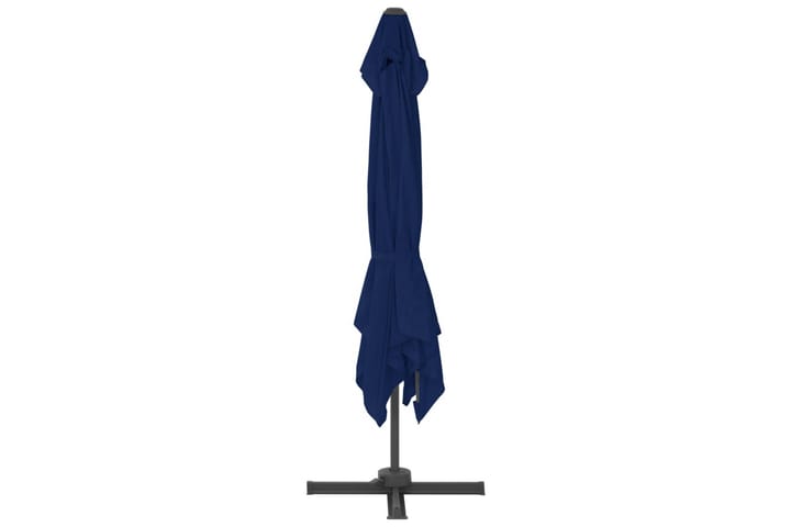 Riippuva aurinkovarjo alumiinipylväällä 3x3 m azurinsininen - Sininen - Riippuva aurinkovarjo