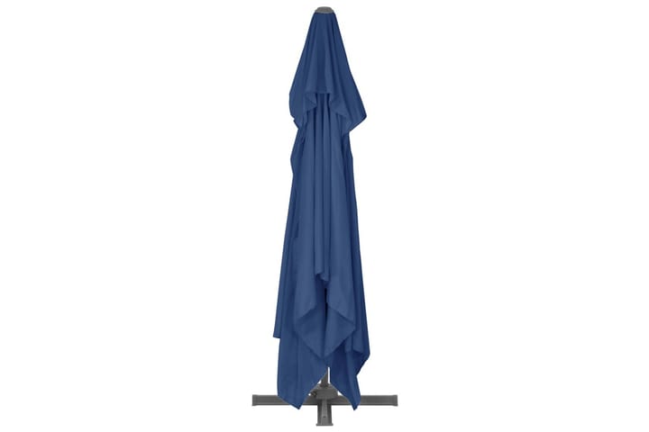 Riippuva aurinkovarjo alumiinipylväällä 4x3 m azurinsininen - Sininen - Riippuva aurinkovarjo