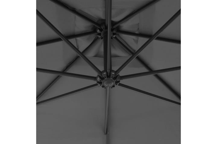 Riippuva aurinkovarjo teräspylväällä 250x250 cm antrasiitti - Antrasiitti - Riippuva aurinkovarjo