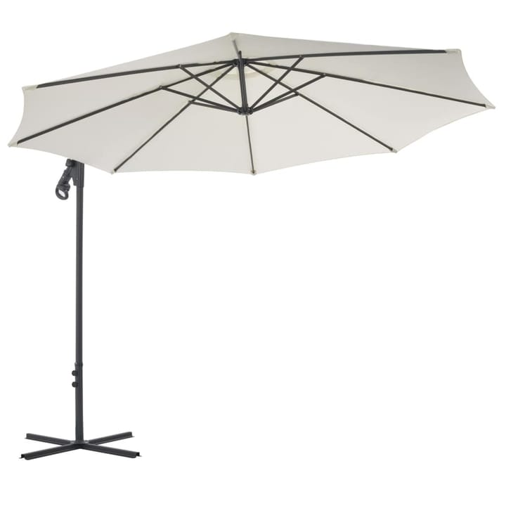 Riippuva aurinkovarjo teräspylväällä 30 cm hiekka - Beige - Riippuva aurinkovarjo