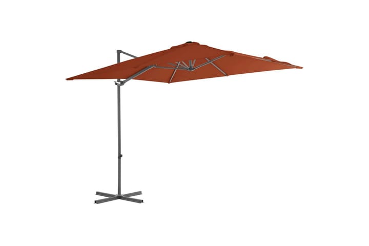 Riippuva aurinkovarjo teräspylväällä terrakotta 250x250 cm - Riippuva aurinkovarjo