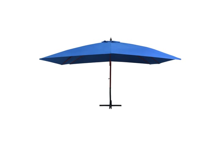 Riippuva aurinkovarjo puurunko 400x300 cm sininen - Sininen - Riippuva aurinkovarjo
