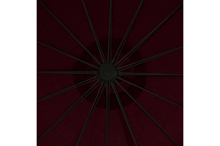 Riippuva päivänvarjo viininpunainen 3 m alumiinitanko - Punainen - Riippuva aurinkovarjo