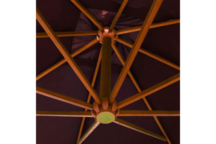 Riippuva päivänvarjo tangolla viininpunainen 3x3 m - Riippuva aurinkovarjo