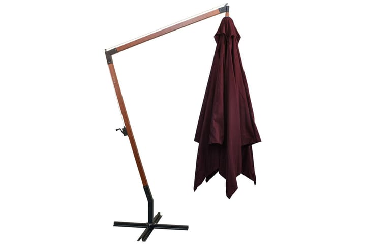 Riippuva päivänvarjo tangolla viininpunainen 3x3 m - Riippuva aurinkovarjo