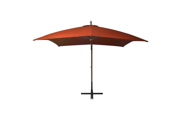 Riippuva päivänvarjo tangolla terrakotta 3x3 m täysi kuusi - Riippuva aurinkovarjo