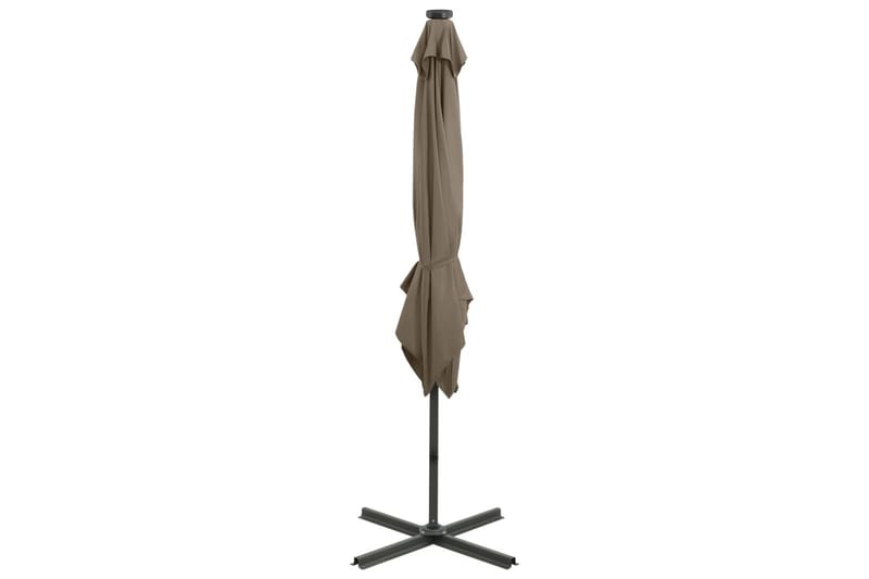 Riippuva aurinkovarjo tangolla ja LED-valoilla 250 cm - Puutarhakalusteet - Aurinkosuoja - Aurinkovarjo