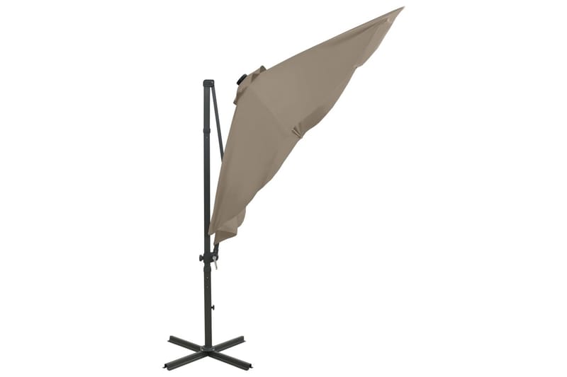Riippuva aurinkovarjo tangolla ja LED-valoilla 300 cm - Puutarhakalusteet - Aurinkosuoja - Aurinkovarjo