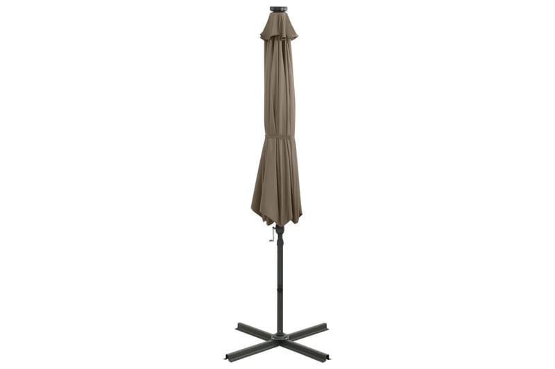 Riippuva aurinkovarjo tangolla ja LED-valoilla 300 cm - Puutarhakalusteet - Aurinkosuoja - Aurinkovarjo