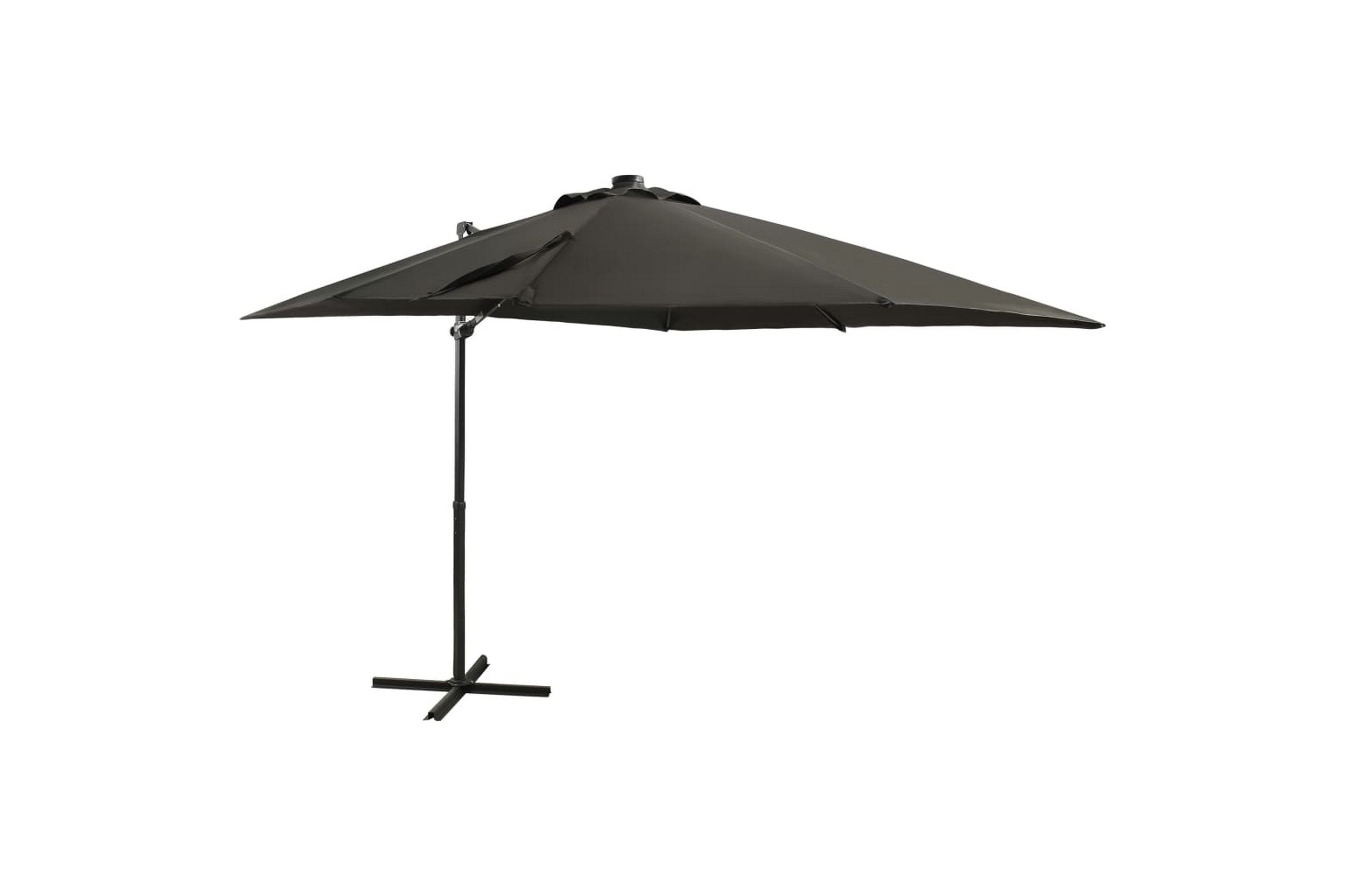 Riippuva aurinkovarjo tangolla ja LED-valoilla antras. 250cm -