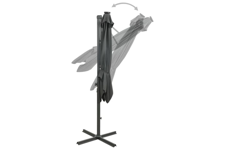 Riippuva aurinkovarjo tangolla ja LED-valoilla antras. 250cm - Aurinkovarjo