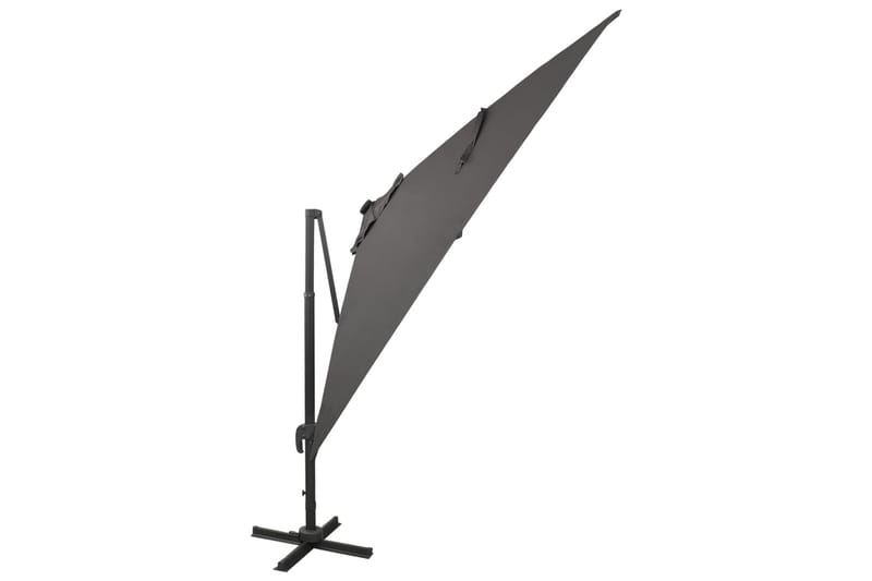 Riippuva aurinkovarjo tangolla ja LED-valoilla antras. 300cm - Puutarhakalusteet - Aurinkosuoja - Aurinkovarjo