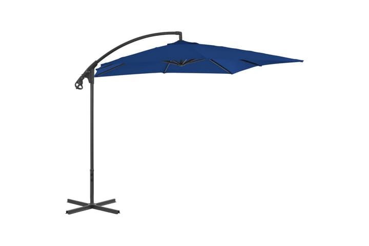 Riippuva aurinkovarjo teräspylväällä 250x250 cm taivaansinin - Aurinkovarjo