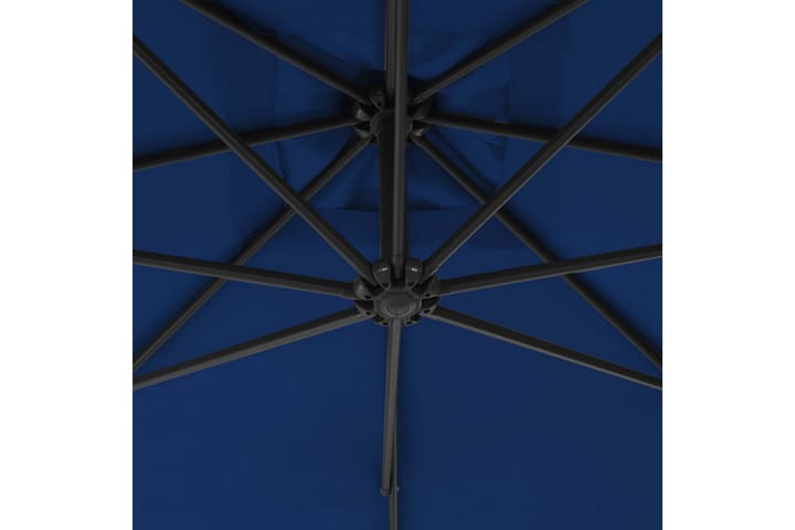 Riippuva aurinkovarjo teräspylväällä 250x250 cm taivaansinin - Aurinkovarjo