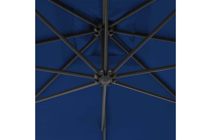 Riippuva aurinkovarjo teräspylväällä 300 cm taivaansininen - Aurinkovarjo