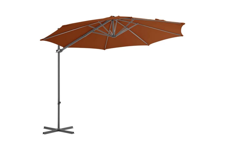 Riippuva aurinkovarjo teräspylväällä terrakotta 300 cm - Aurinkovarjo