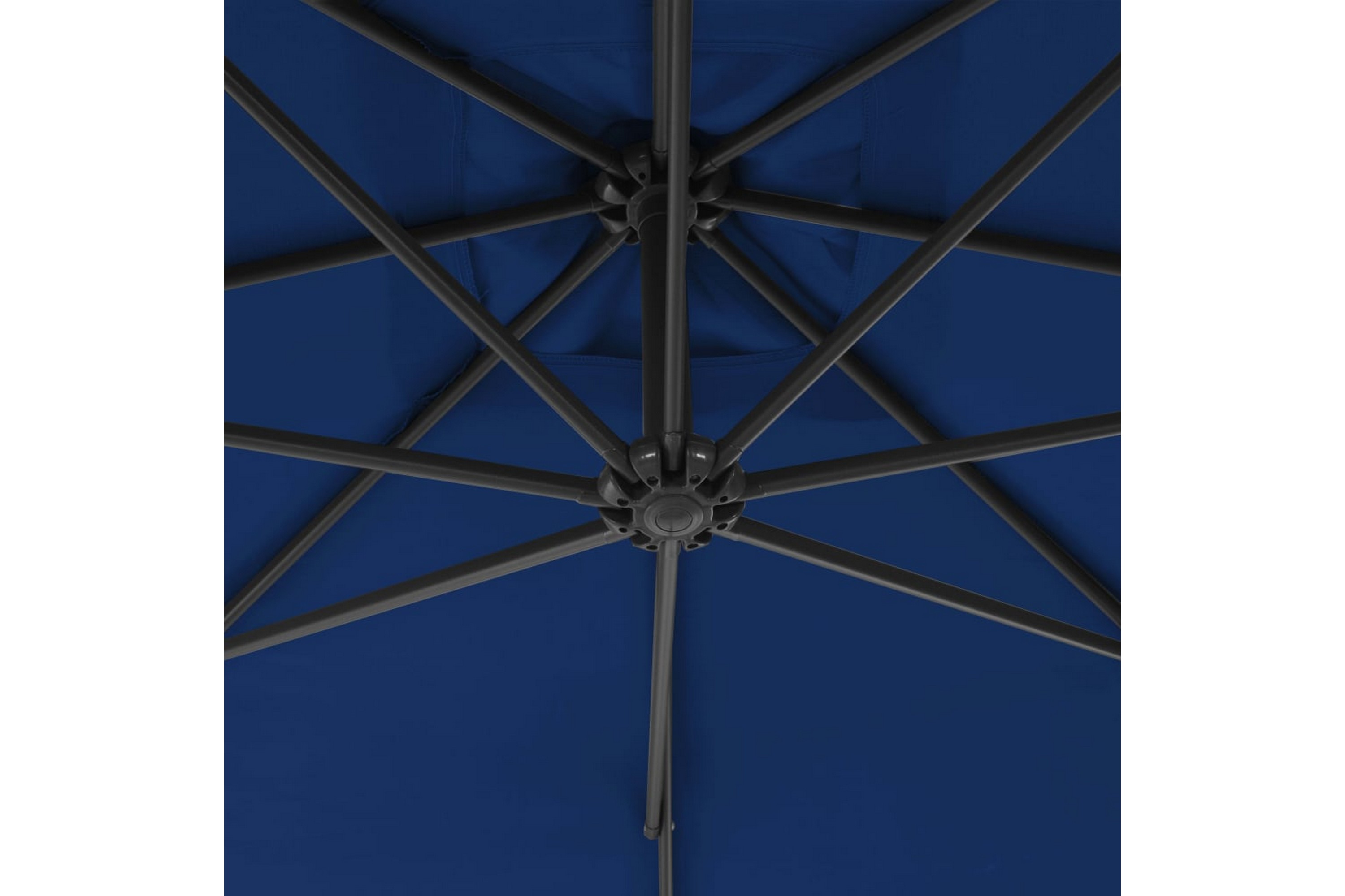 Riippuva aurinkovarjo teräspylväällä 300 cm taivaansininen -