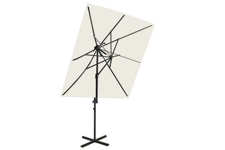 Riippuva aurinkovarjo tuplakatolla hiekka 250x250 cm - Aurinkovarjo
