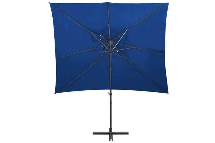 Riippuva aurinkovarjo tuplakatolla taivaansininen 250x250 cm - Aurinkovarjo
