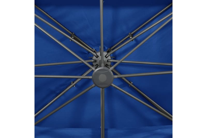 Riippuva aurinkovarjo tuplakatolla taivaansininen 400x300 cm - Sininen - Puutarhakalusteet - Aurinkosuoja - Aurinkovarjo
