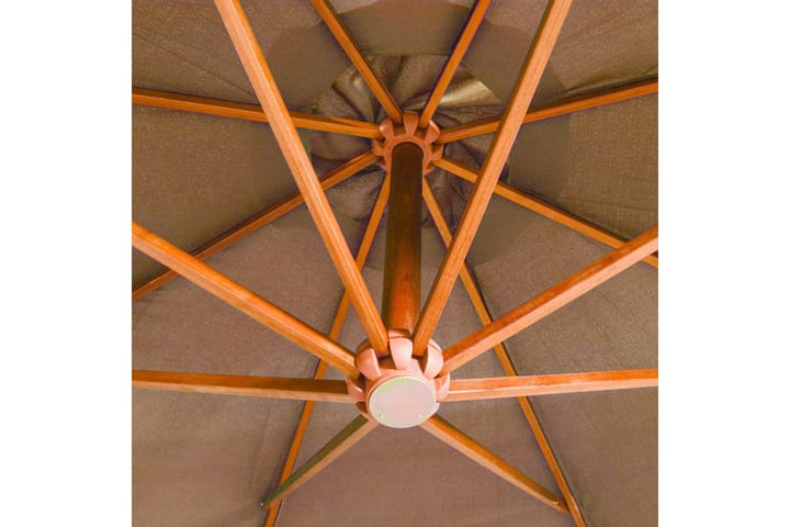 Riippuva päivänvarjo tangolla taupe 3,5x2,9 m täysi kuusi - Riippuva aurinkovarjo