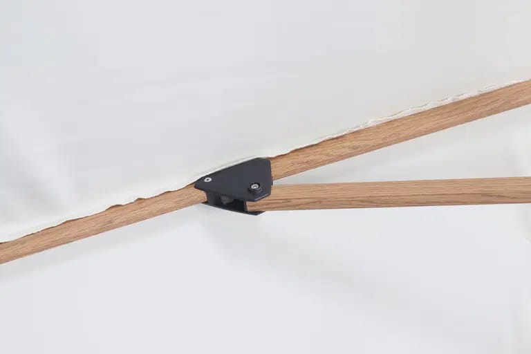 Rio de-luxe Parasolli Ø3 m - Beige - Puutarhakalusteet - Aurinkosuoja - Aurinkovarjo - Riippuva aurinkovarjo