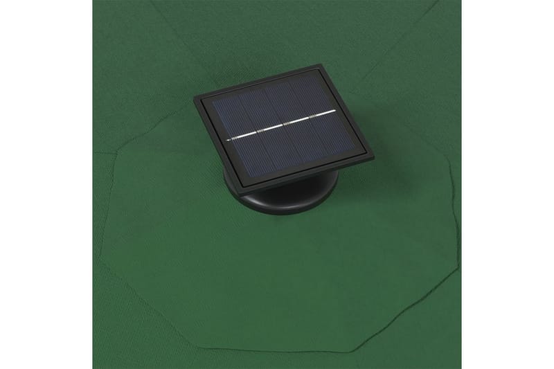 Seinäkiinnitteinen aurinkovarjo LED ja tolppa 300 cm vihreä - Puutarhakalusteet - Aurinkosuoja - Aurinkovarjo