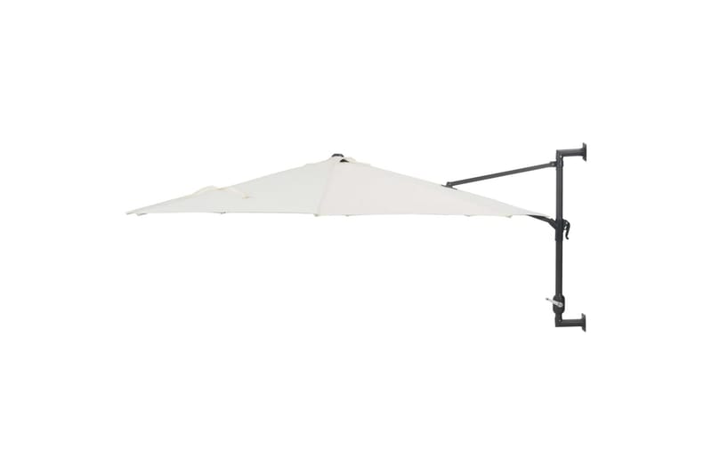 Seinäkiinnitteinen aurinkovarjo metallitangolla 300cm hiekka - Beige - Puutarhakalusteet - Aurinkosuoja - Aurinkovarjo
