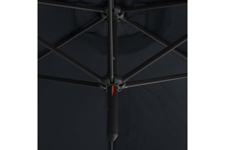 Tupla-aurinkovarjo terästanko antrasiitti 600 cm - Antrasiitti - Aurinkovarjo