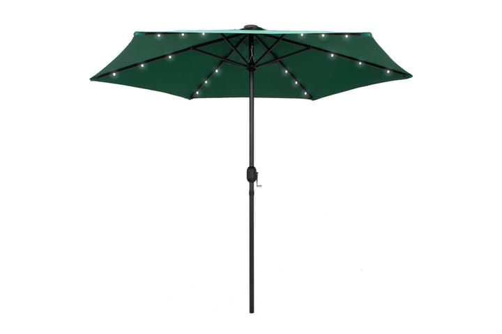 Ulkoaurinkovarjo LED-valot alumiinitanko 270 cm vihreä - Vihreä - Aurinkovarjo