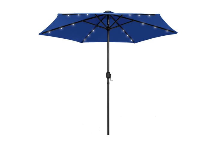 Ulkoaurinkovarjo LED-valot alumiinitanko 270cm taivaansinine - Sininen - Aurinkovarjo