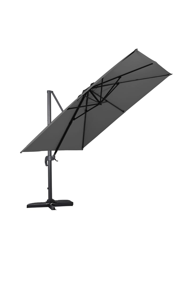 Vienna Aurinkovarjo 3 m - Musta - Puutarhakalusteet - Aurinkosuoja - Aurinkovarjo - Riippuva aurinkovarjo