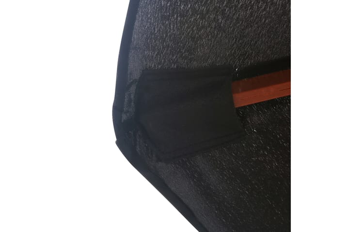 Aurinkovarjo puurunko 350 cm musta - Musta - Aurinkovarjo