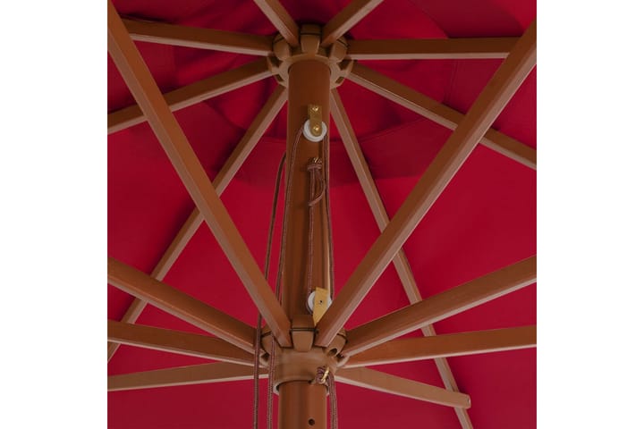 Aurinkovarjo puurunko 350 cm viininpunainen - Punainen - Aurinkovarjo