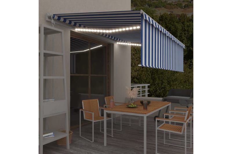 Automaattimarkiisi verho/LED/tuulisensori 5x3 m cm - Puutarhakalusteet - Aurinkosuoja - Markiisi