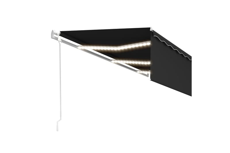 Automaattimarkiisi verho/LED/tuulisensori 6x3 m antrasiitti - Puutarhakalusteet - Aurinkosuoja - Markiisi