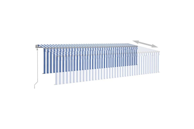 Automaattimarkiisi verho/LED/tuulisensori 6x3 m - Puutarhakalusteet - Aurinkosuoja - Markiisi