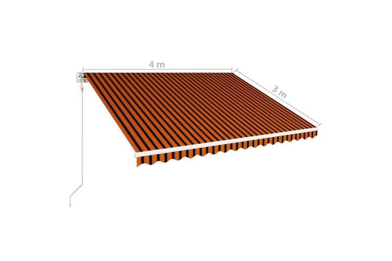 Automaattinen sisäänkelattava markiisi 400x300cm - Oranssi - Terassimarkiisi - Markiisi
 - Parvekemarkiisi - Ikkunatarvikkeet