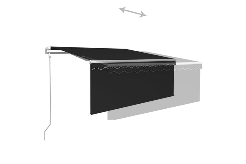 Automaattisesti kelattava markiisi verhoilla 3x2,5m - Puutarhakalusteet - Aurinkosuoja - Markiisi