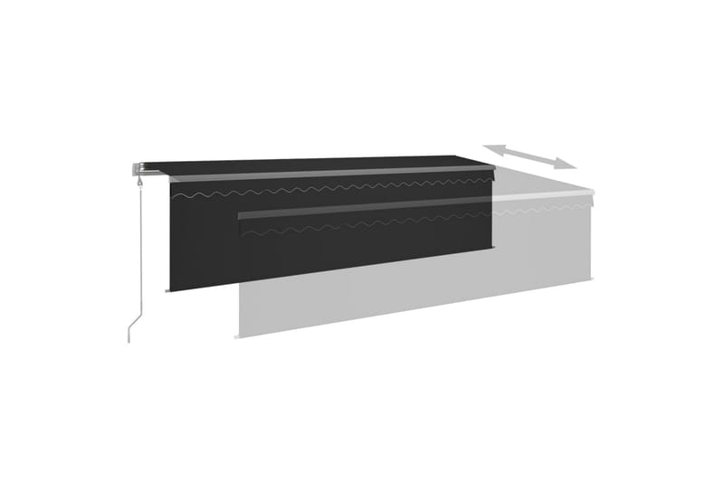 Automaattisesti kelattava markiisi verhoilla 5x3 m - Puutarhakalusteet - Aurinkosuoja - Markiisi