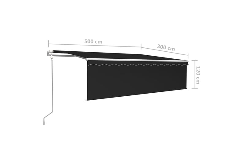 Automaattisesti kelattava markiisi verhoilla 5x3 m - Puutarhakalusteet - Aurinkosuoja - Markiisi