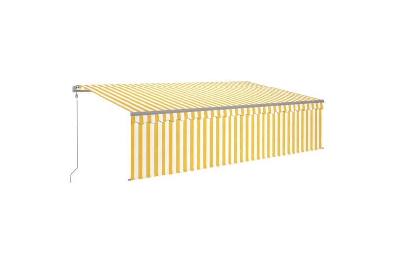 Automaattisesti kelattava markiisi verhoilla 5x3 m - Puutarhakalusteet - Aurinkosuoja - Markiisi